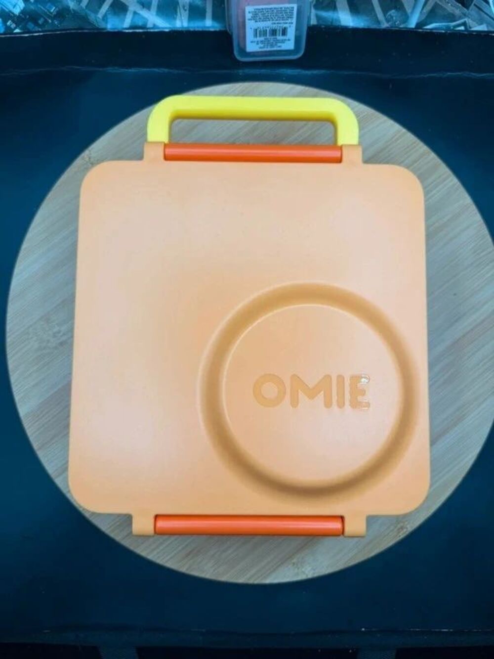 Omie yellow and orange lunch box new without tags